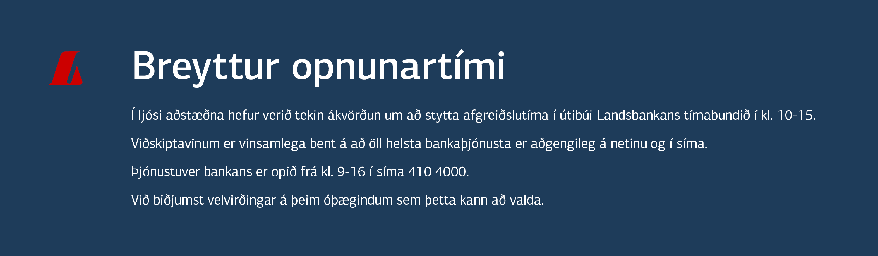 Landsbank – covid