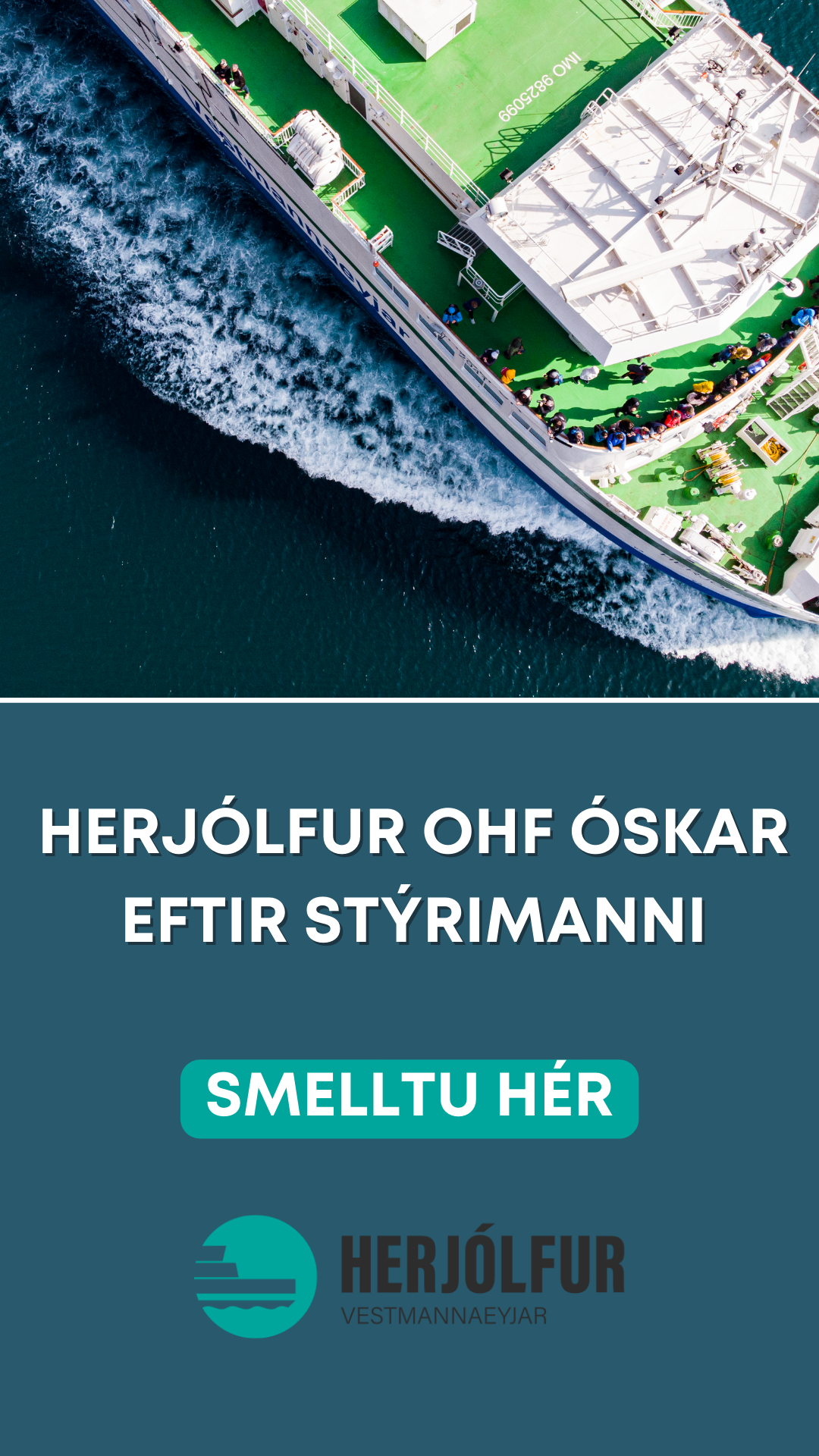 Herjólfur – stýrimaður óskast