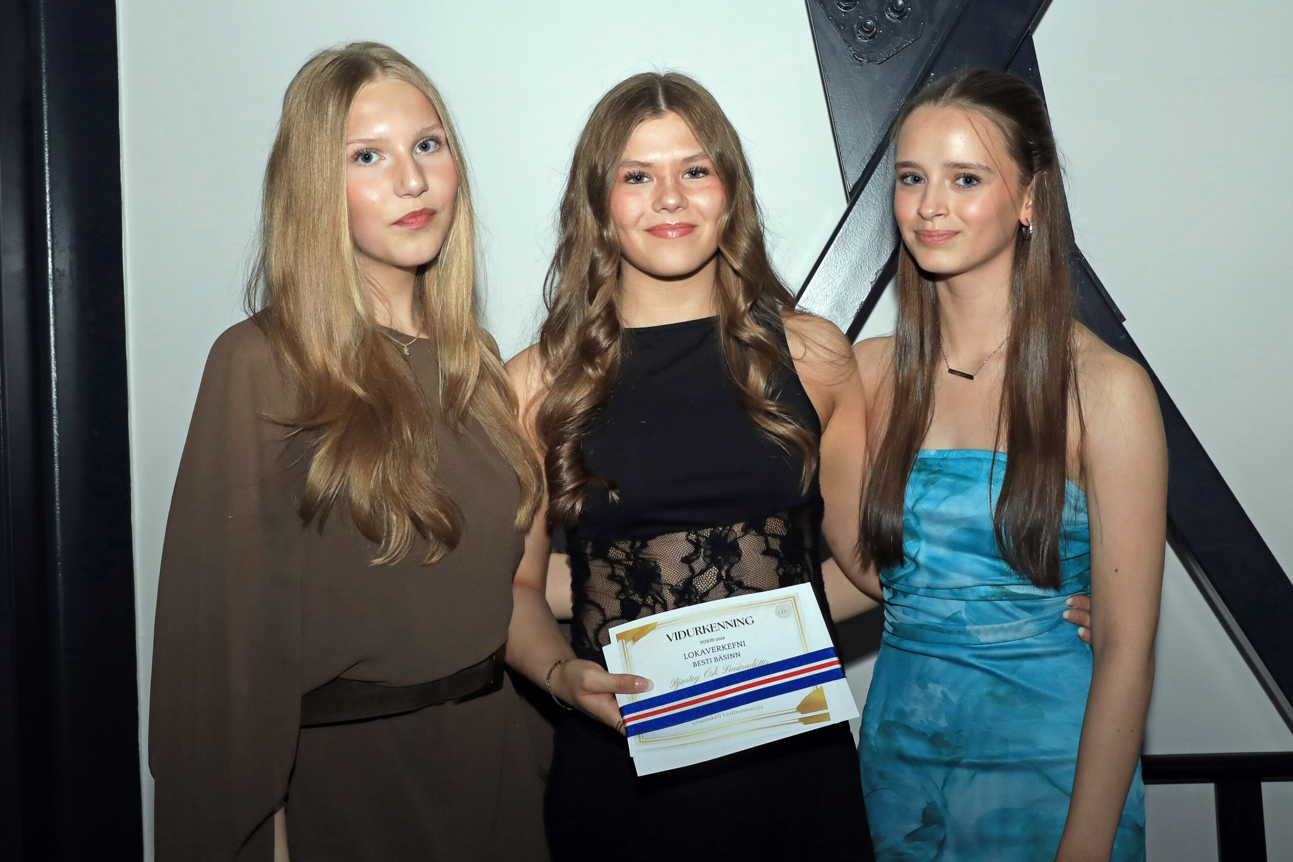 Besti básinn: Júlí Arna Sigurjónsdóttir, Védís Eva Bjartmarsdóttir og Bjartey Ósk Smáradóttir.